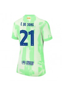 Barcelona Frenkie de Jong #21 Voetbaltruitje 3e tenue Dames 2024-25 Korte Mouw